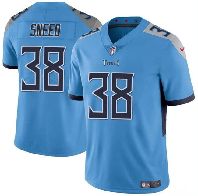 Personalized Youth Tennessee Titans #38 L’Jarius Sneed Blue Limited Stitched Football Jersey