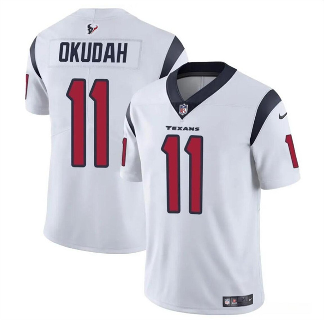 Personalized Youth Houston Texans #11 Jeff Okudah White Untouchable Limited Stitched Football Jersey