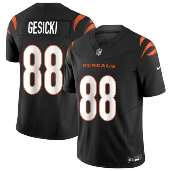 Personalized Youth Cincinnati Bengals #88 Mike Gesicki Black 2024 F.U.S.E. Untouchable Limited Stitched Jersey