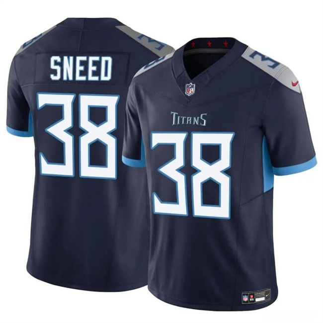 Personalized Men’s Tennessee Titans #38 L’Jarius Sneed Navy 2024 F.U.S.E. Limited Stitched Football Jersey