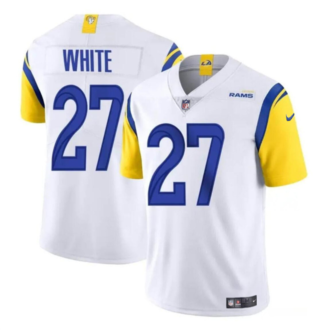Personalized Men’s Los Angeles Rams #27 Tre’Davious White White Untouchable Stitched Football Jersey