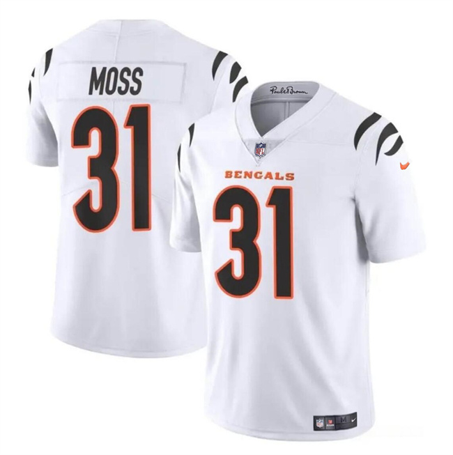Personalized Men’s Cincinnati Bengals #31 Zack Moss White Untouchable Limited Stitched Jersey