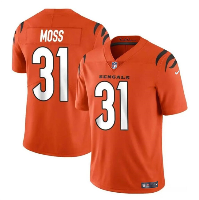 Personalized Men’s Cincinnati Bengals #31 Zack Moss Orange Untouchable Limited Stitched Jersey