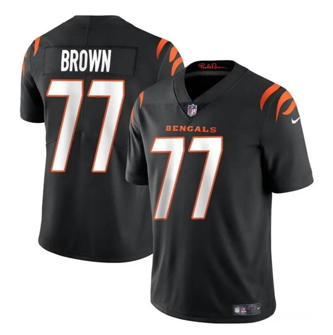 Personalized Men’s Cincinnati Bengals #77 Trent Brown Black Untouchable Limited Stitched Jersey