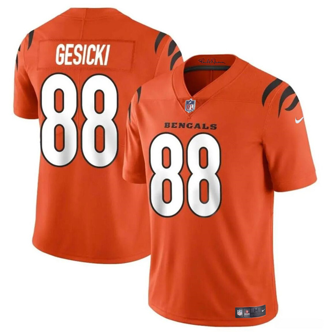 Personalized Men’s Cincinnati Bengals #88 Mike Gesicki Orange Untouchable Limited Stitched Jersey