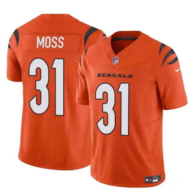 Personalized Men’s Cincinnati Bengals #31 Zack Moss Orange 2024 F.U.S.E. Untouchable Limited Stitched Jersey