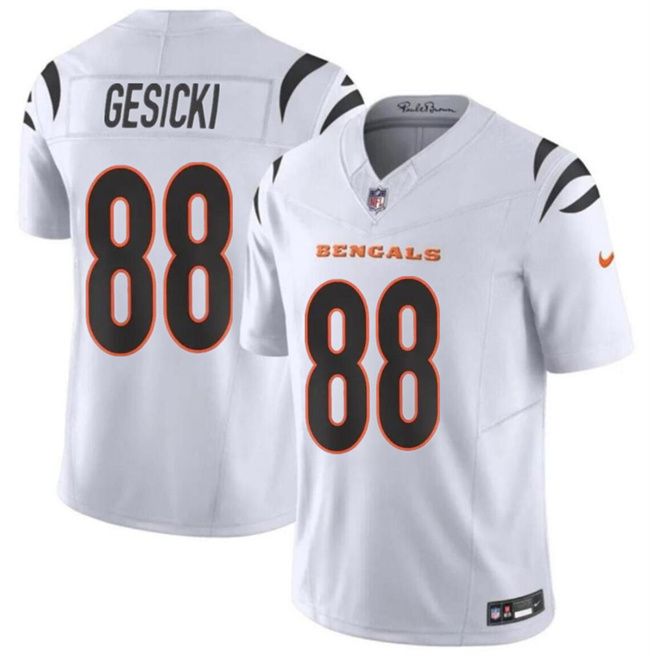 Personalized Men’s Cincinnati Bengals #88 Mike Gesicki White 2024 F.U.S.E. Untouchable Limited Stitched Jersey