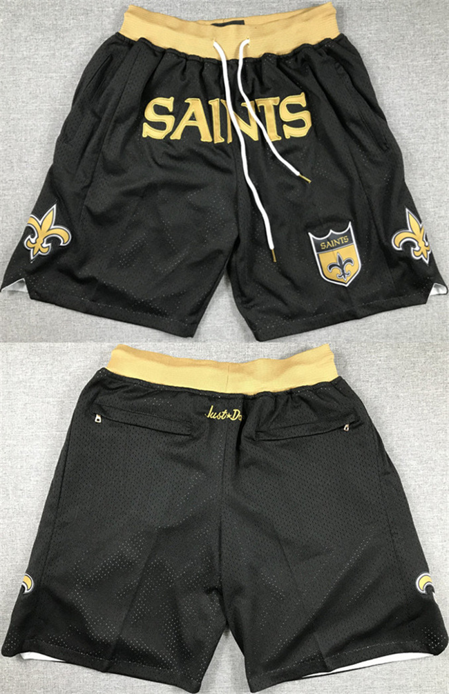 Personalized Men’s New Orleans Saints Black Shorts