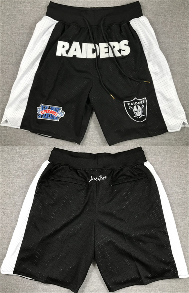 Personalized Men’s Las Vegas Raiders Black White Shorts