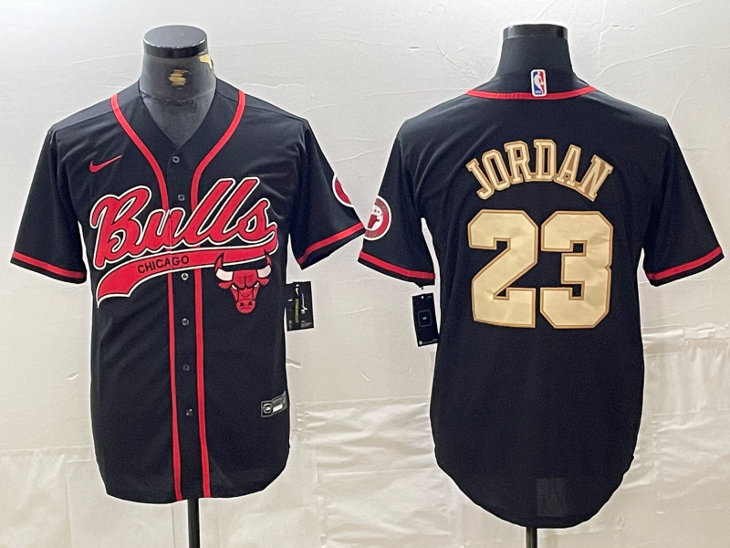 Personalized Men’s Chicago Bulls #23 Michael Jordan Gray Camo Cool Base Stitched Baseball Jerseys
