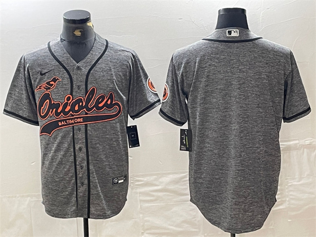 Personalized Men’s Baltimore Orioles Blank Gray Cool Base Stitched Jersey