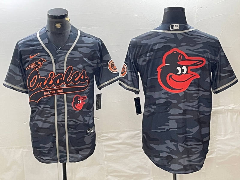 Personalized Men’s Baltimore Orioles Gray Team Big Logo Cool Base Stitched Jerseys