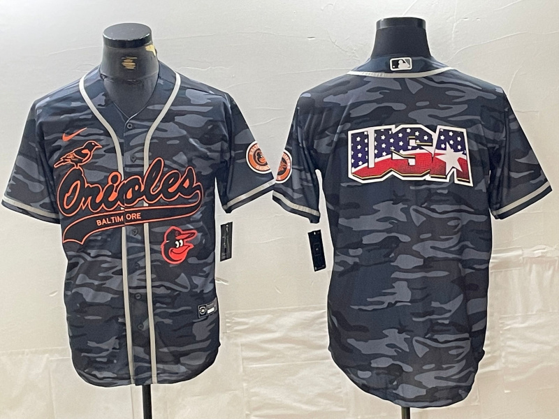 Personalized Men’s Baltimore Orioles Gray Team Big Logo Cool Base Stitched Jerseys