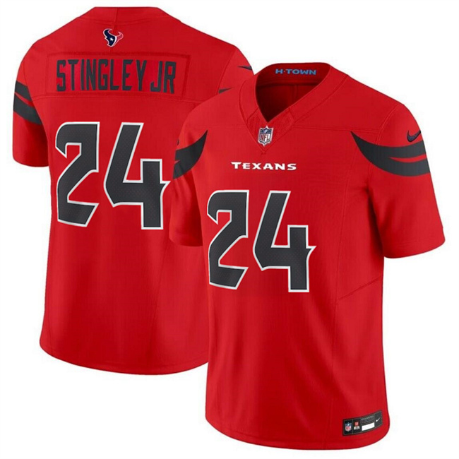 Personalized Youth Houston Texans #24 Derek Stingley Jr. Red 2024 Alternate F.U.S.E Stitched Football Jersey