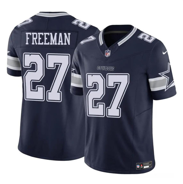 Personalized Youth Dallas Cowboys #27 Royce Freeman Navy 2023 F.U.S.E Untouchable Limited Stitched Football Jersey