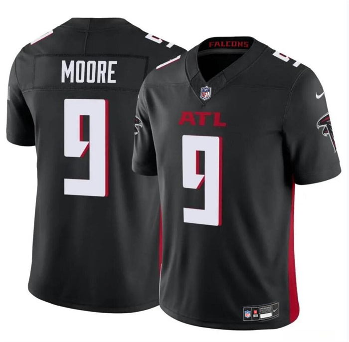 Personalized Youth Atlanta Falcons #9 Rondale Moore Black 2023 F.U.S.E Untouchable Limited Stitched Football Jersey