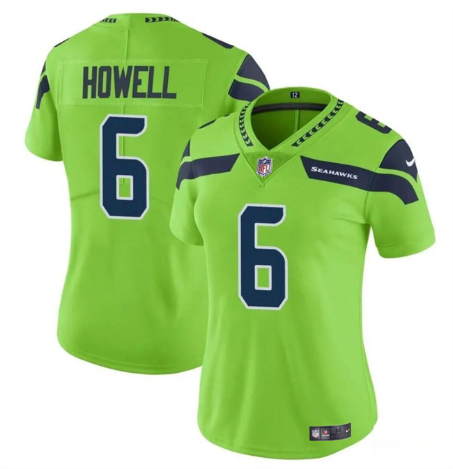 Personalized Women’s Seattle Seahawks #6 Sam Howell Green Limited Stitched Football Jersey(Run Small)