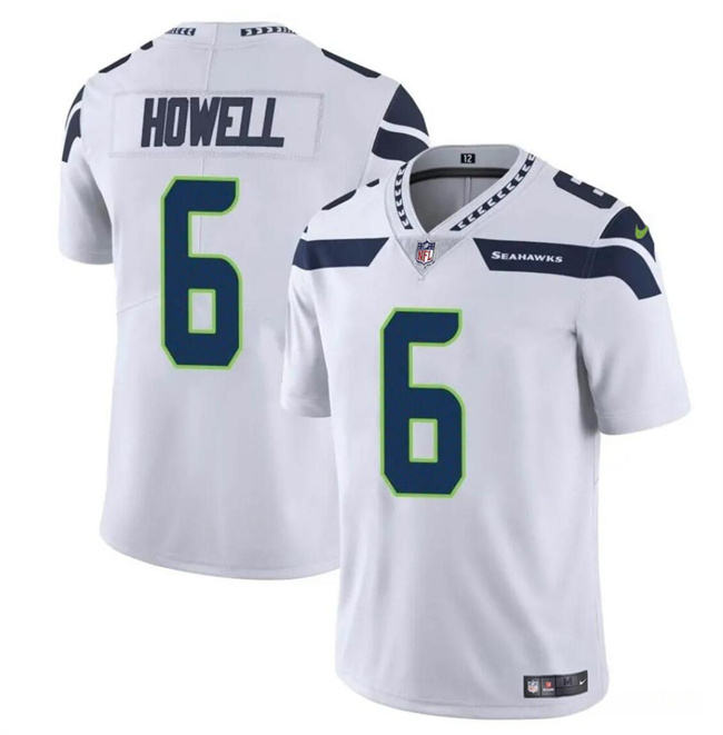 Personalized Men’s Seattle Seahawks #6 Sam Howell White Limited Stitched Football Jersey