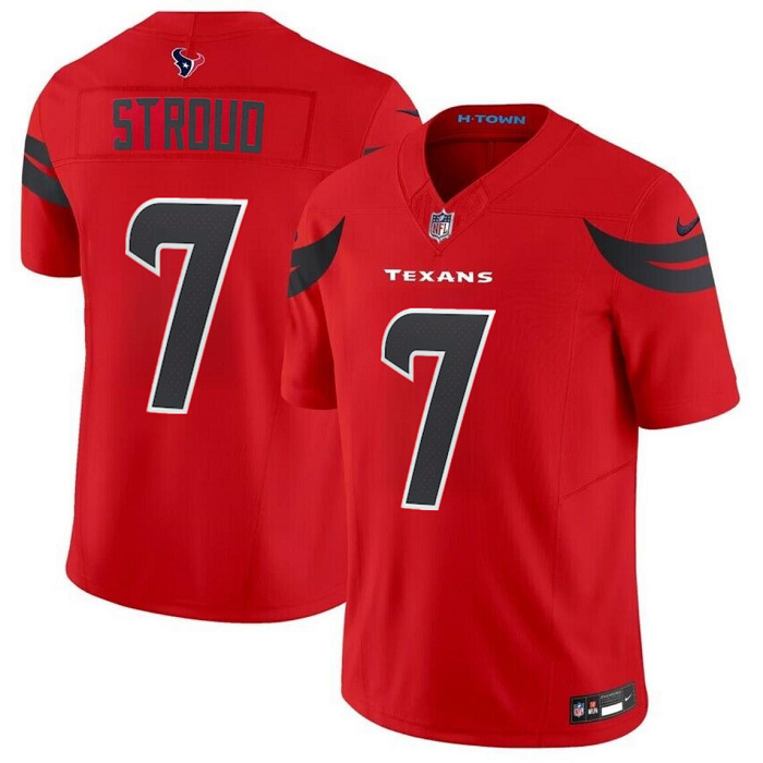 Personalized Men’s Houston Texans #7 C.J. Stroud Red 2024 Alternate F.U.S.E Stitched Jersey