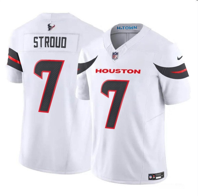 Personalized Men’s Houston Texans #7 C.J. Stroud White 2024 F.U.S.E. Limited Stitched Jersey