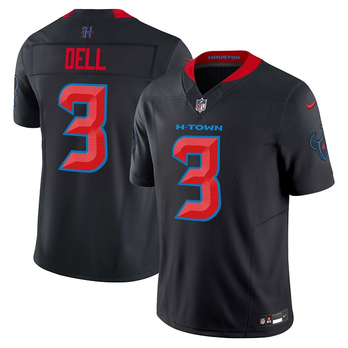 Personalized Men’s Houston Texans #3 Tank Dell Navy 2024 2nd Alternate F.U.S.E Stitched Jersey