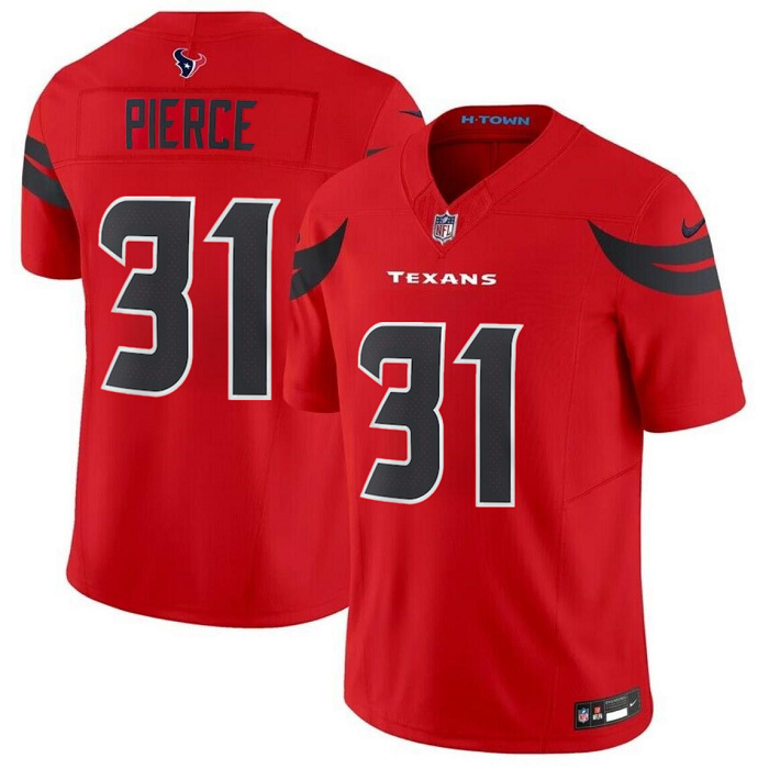 Personalized Men’s Houston Texans #31 Dameon Pierce Red 2024 Alternate F.U.S.E Stitched Jersey
