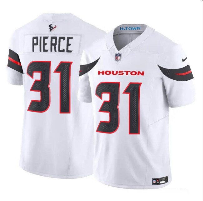Personalized Men’s Houston Texans #31 Dameon Pierce White 2024 F.U.S.E. Limited Stitched Jersey