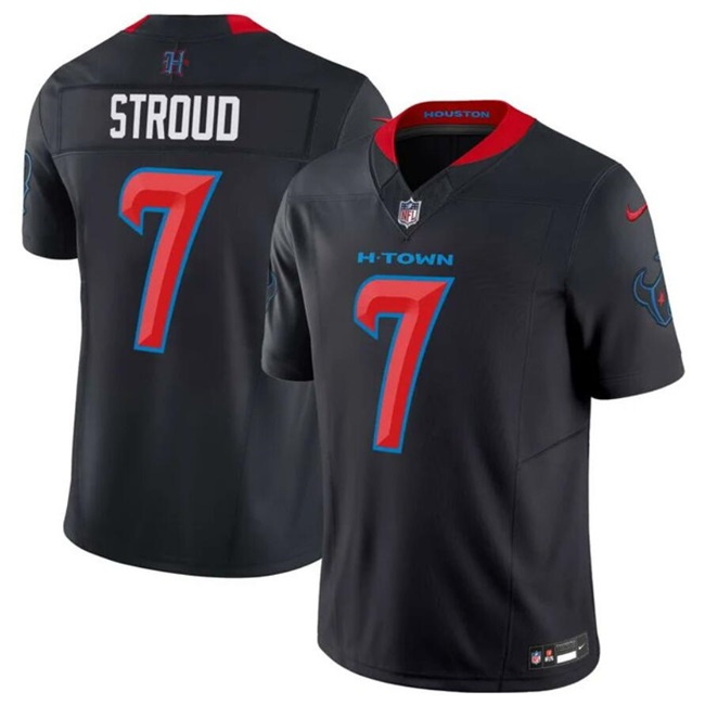 Personalized Men’s Houston Texans #7 C.J. Stroud Navy 2024 2nd Alternate F.U.S.E Stitched Jersey