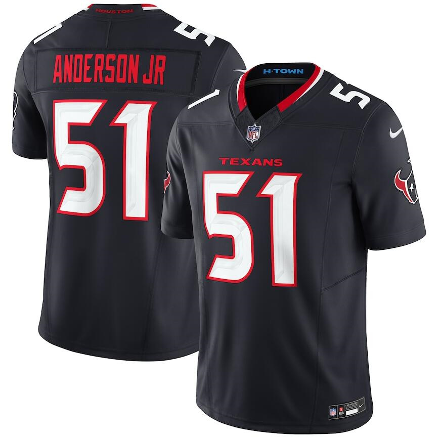 Personalized Men’s Houston Texans #51 Will Anderson Jr. Navy 2024 F.U.S.E. Limited Stitched Jersey