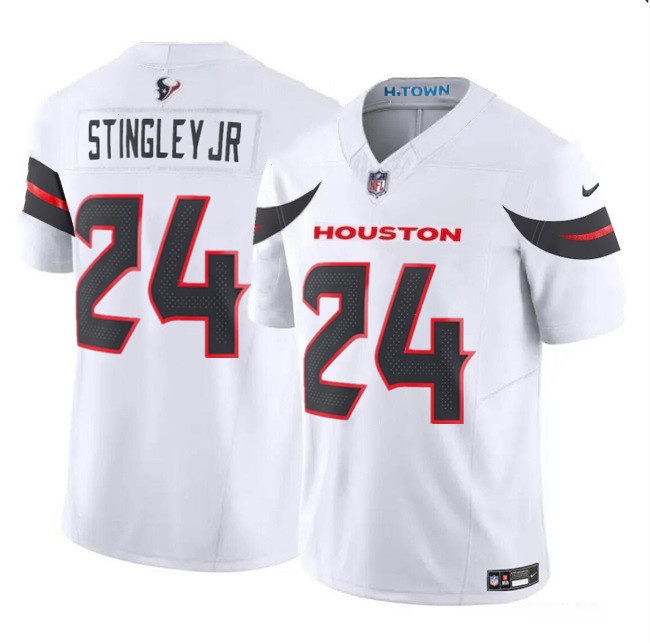 Personalized Men’s Houston Texans #24 Derek Stingley Jr. White 2024 F.U.S.E. Limited Stitched Jersey