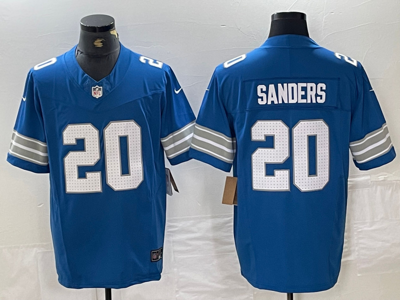 Personalized Men’s Detroit Lions #20 Barry Sanders Blue 2024 F.U.S.E. Limited Stitched Jersey