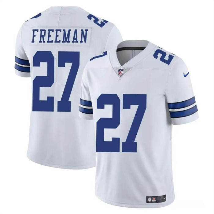Personalized Men’s Dallas Cowboys #27 Royce Freeman White Untouchable Limited Stitched Football Jersey