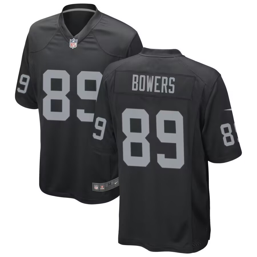 Personalized Youth Raiders #89 Brock Bowers Black Limited Black Jersey