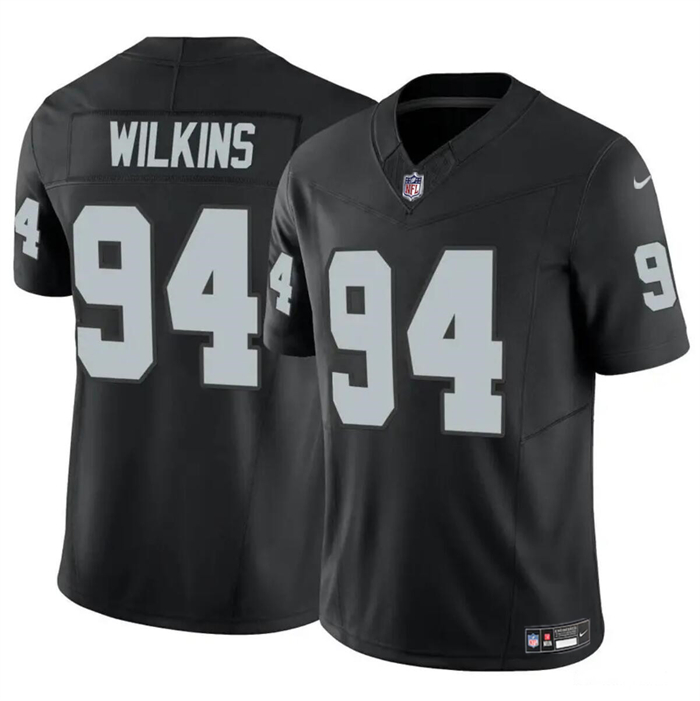 Personalized Men’s Las Vegas Raiders #94 Christian Wilkins Black 2024 F.U.S.E Stitched Football Jersey