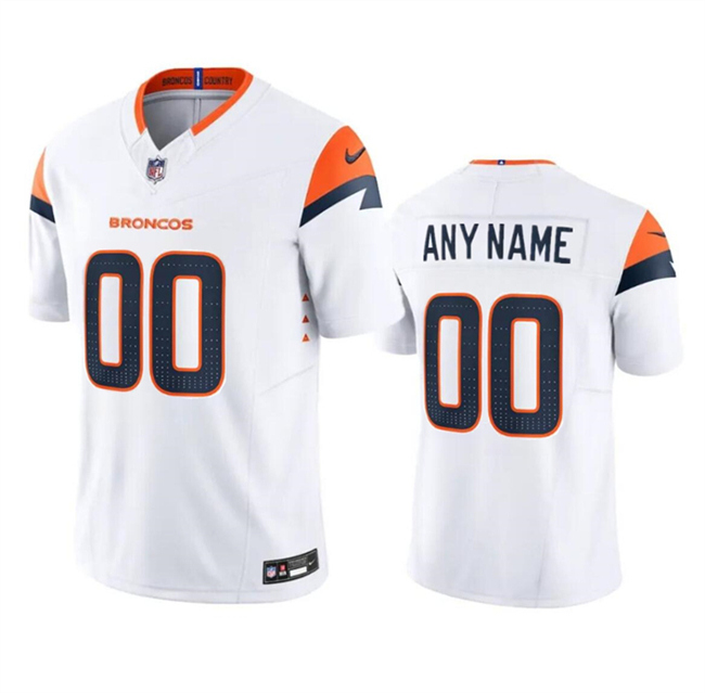 Personalized Men’s Denver Broncos Active Player White 2024 F.U.S.E. Limited Stitched Football Jersey