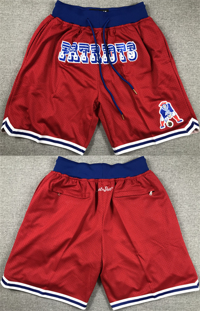 Personalized Men’s New England Patriots Red Shorts