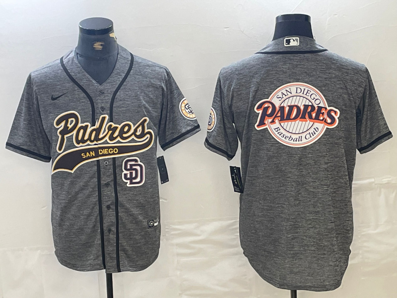 Personalized Men’s San Diego Padres Blank Gray Camo Cool Base Stitched Baseball Jersey