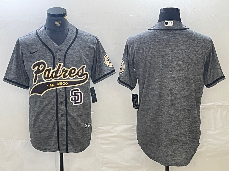 Personalized Men’s San Diego Padres Blank Gray Camo Cool Base Stitched Baseball Jersey