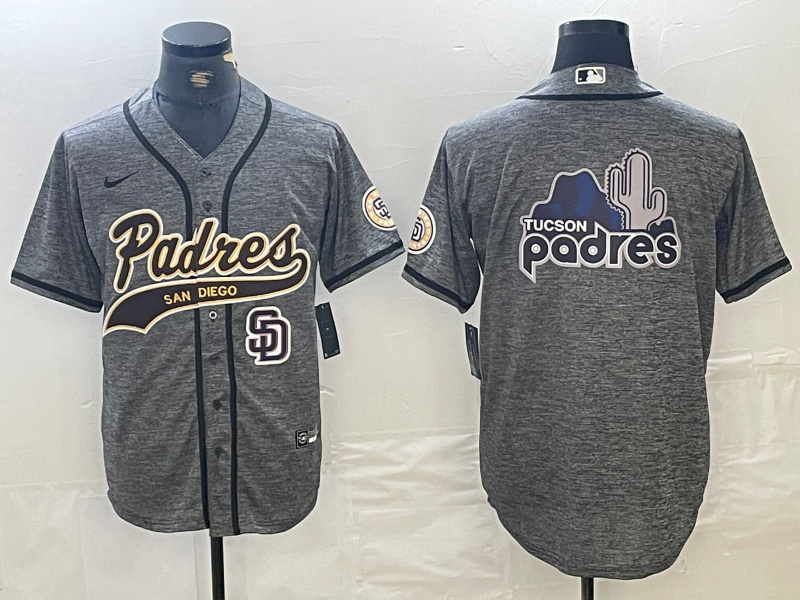 Personalized Men’s San Diego Padres Blank Gray Camo Cool Base Stitched Baseball Jerseys