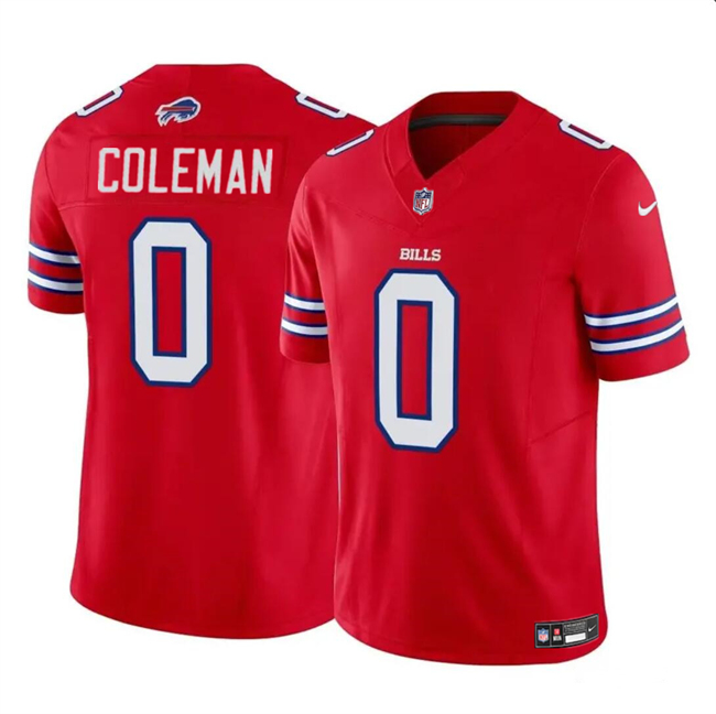 Personalized Youth Buffalo Bills #0 Keon Coleman Red 2024 Draft F.U.S.E. Untouchable Limited Stitched Football Jersey