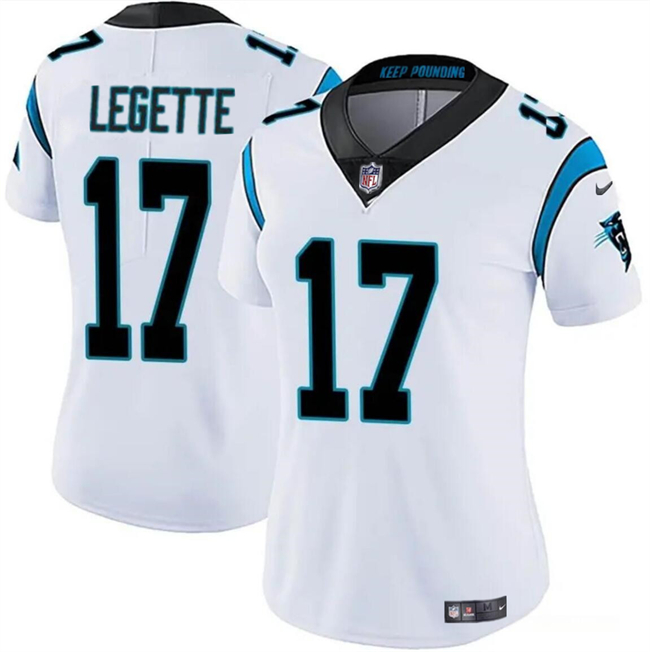 Personalized Women’s Carolina Panthers #17 Xavier Legette White Stitched Jersey(Run Small)