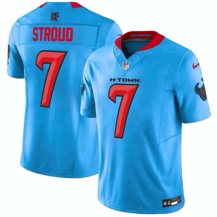Personalized Men’s Houston Texans #7 C.J. Stroud Blue 2024 F.U.S.E. Limited Stitched Jersey