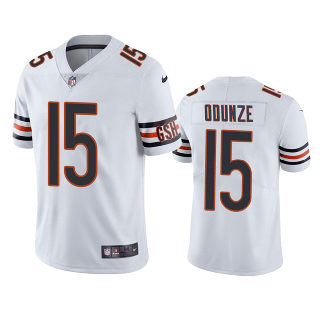 Personalized Men’s Chicago Bears #15 Rome Odunze White 2024 Draft Stitched Football Jersey