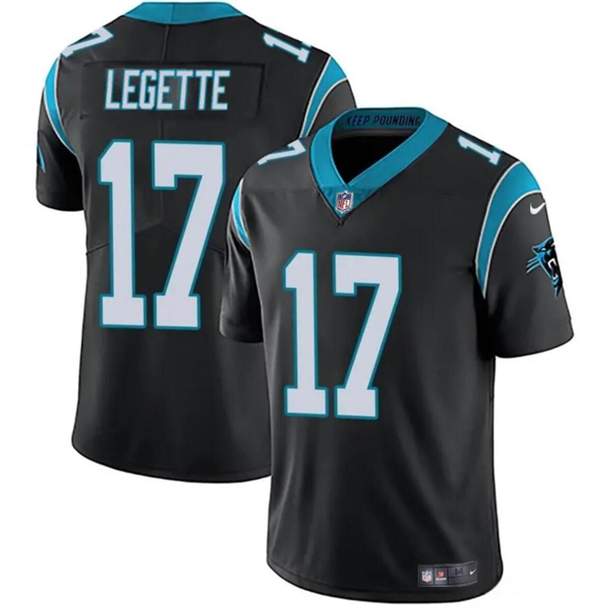 Personalized Men’s Carolina Panthers #17 Xavier Legette Black Limited Stitched Football Jersey