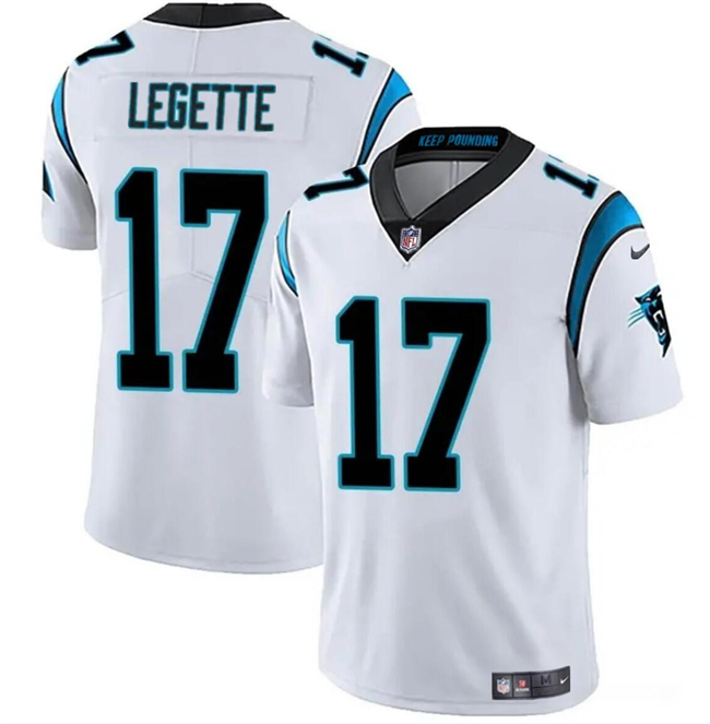 Personalized Men’s Carolina Panthers #17 Xavier Legette White Limited Stitched Football Jersey