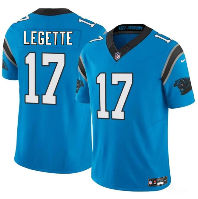Personalized Men’s Carolina Panthers #17 Xavier Legette Blue 2024 F.U.S.E. Limited Stitched Football Jersey