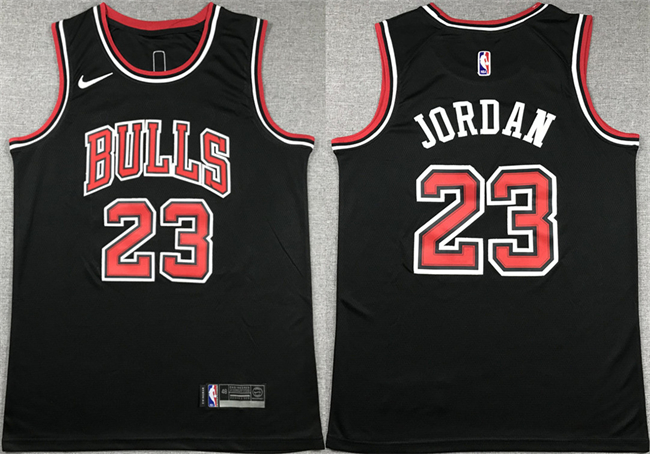 Personalized Men’s Chicago Bulls #23 Michael Jordan Black Stitched Basketball Jersey