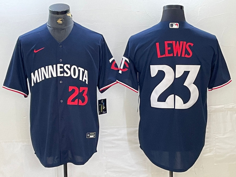 Personalized Twins 25 Byron Buxton Navy Cool Base Men Jersey
