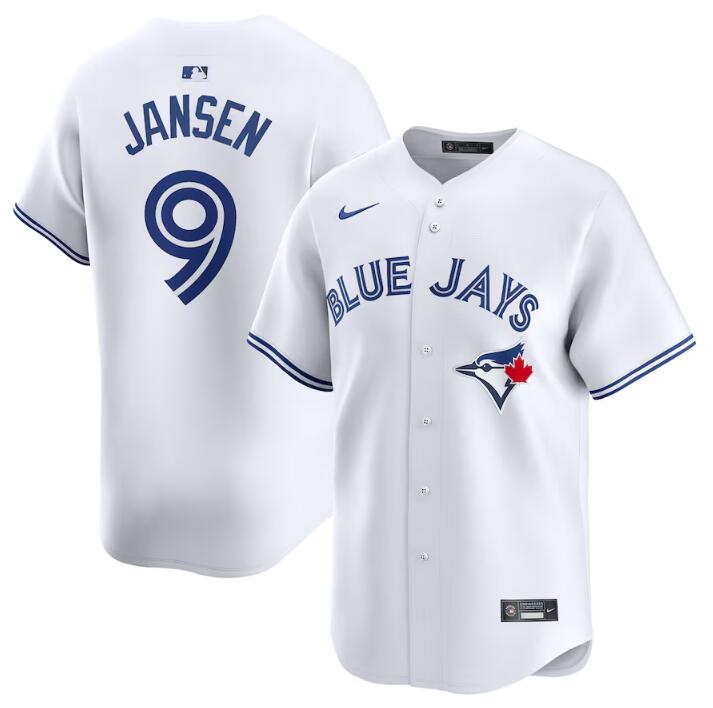 Personalized Men’s Toronto Blue Jays #9 Danny Jansen White 2024 Home Limited Stitched Jersey