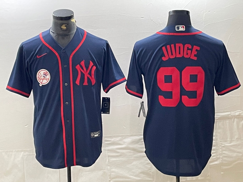 Personalized Men’s New York Yankees #99 Aaron Judge Navy Cool Base Stitched Baseball Jersey